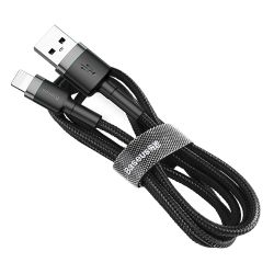 Cable Nylon USB Baseus / Lightning 1,5A 2M Noir